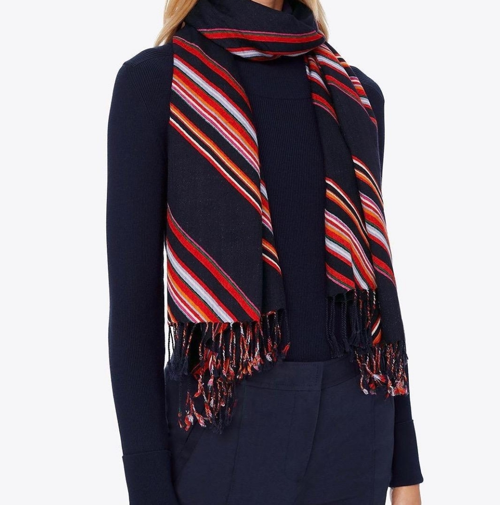 Tory Burch Vivid Stripe Oblong Scarf
